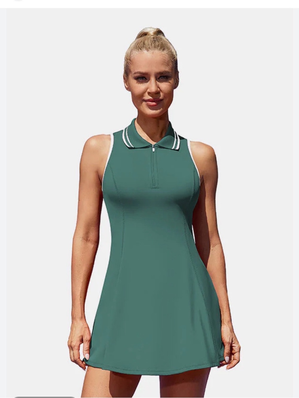 Wilson Riverside Polo Tennis Dress in Field Green Small